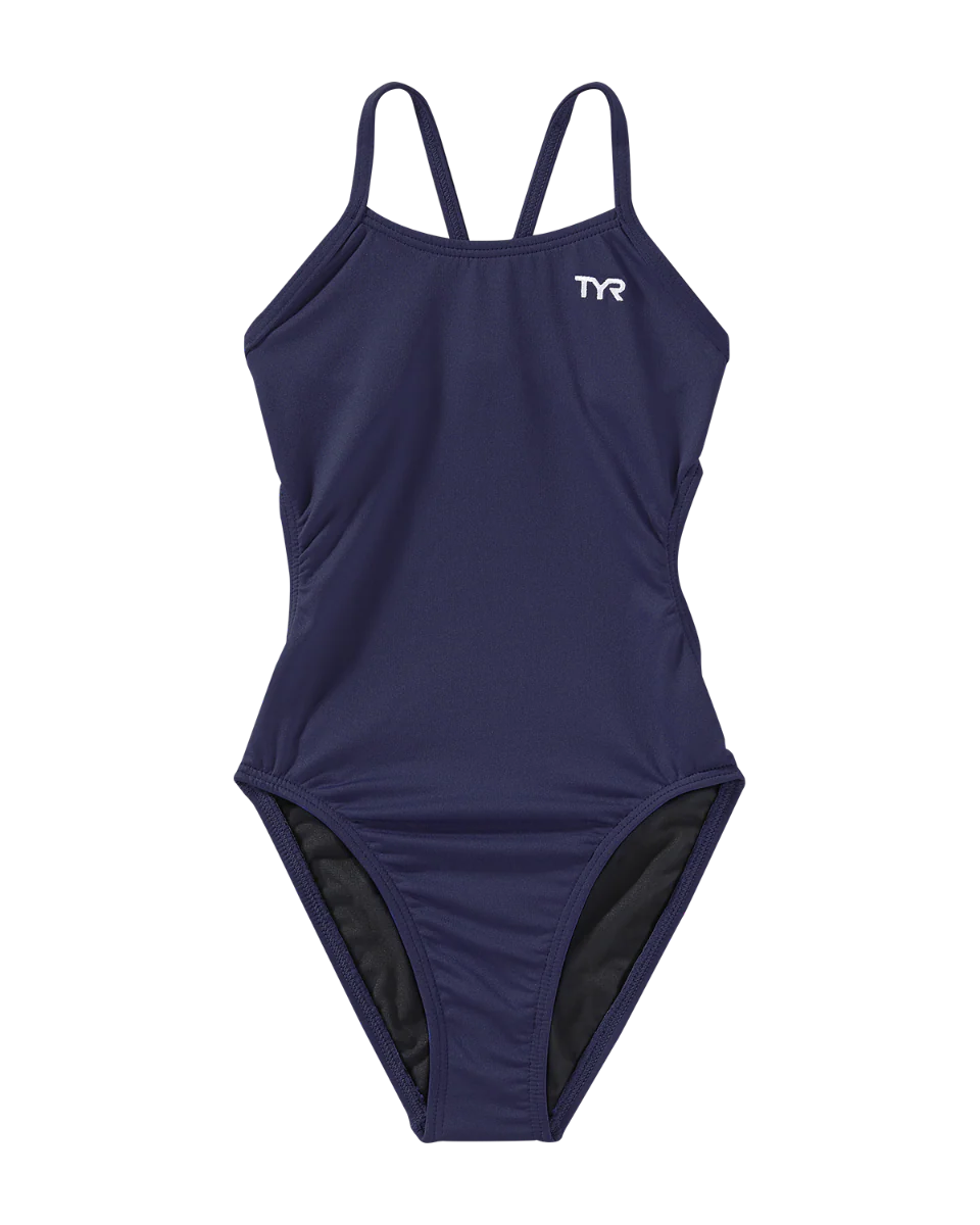 Durafast Elite® Girl's Cutoutfit Swimsuit - Solid - Image 4