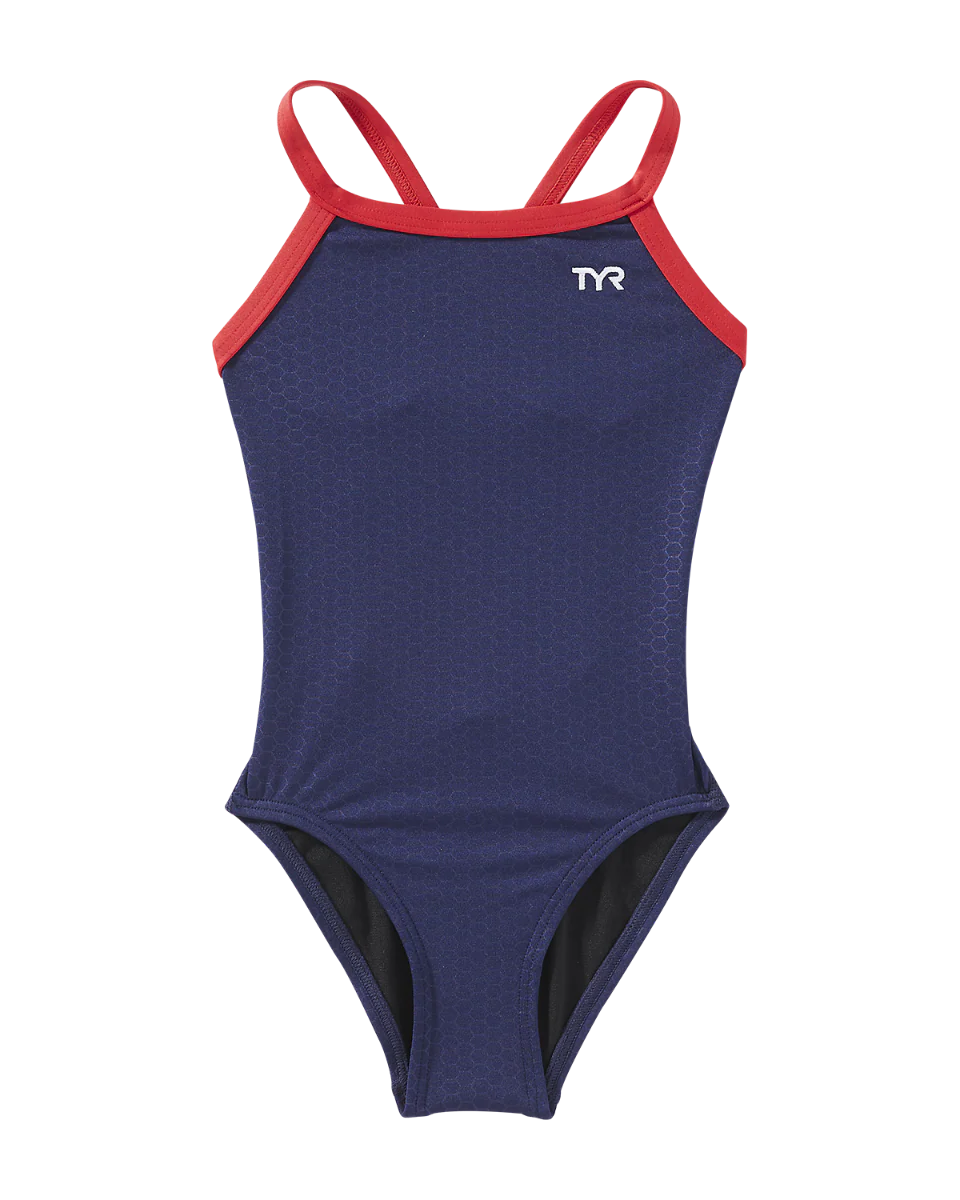 Durafast Elite® Girl's Diamondfit Swimsuit - Hexa - Image 21