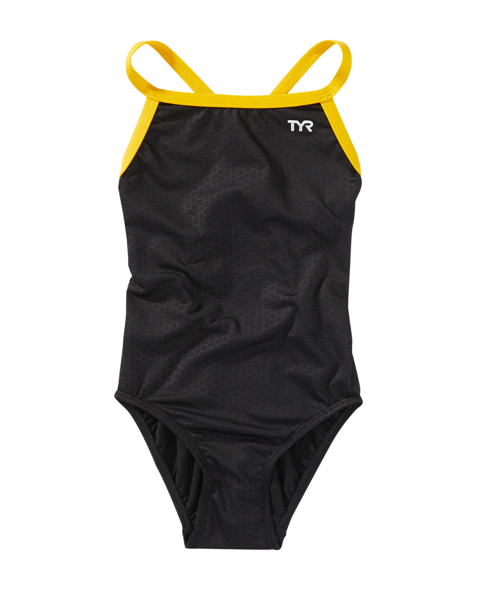 Durafast Elite® Girl's Diamondfit Swimsuit - Hexa - Image 3