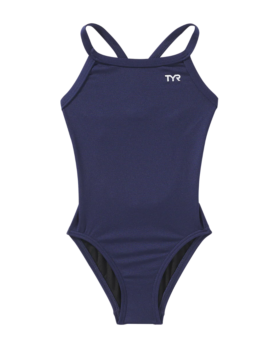 Durafast Elite® Girl's Diamondfit Swimsuit - Solid - Image 3