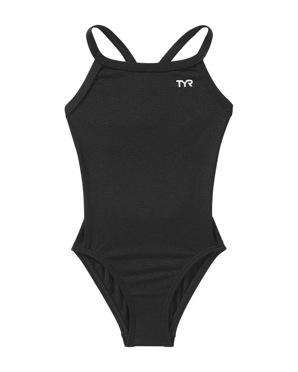 Durafast Elite® Girl's Diamondfit Swimsuit - Solid - Image 5