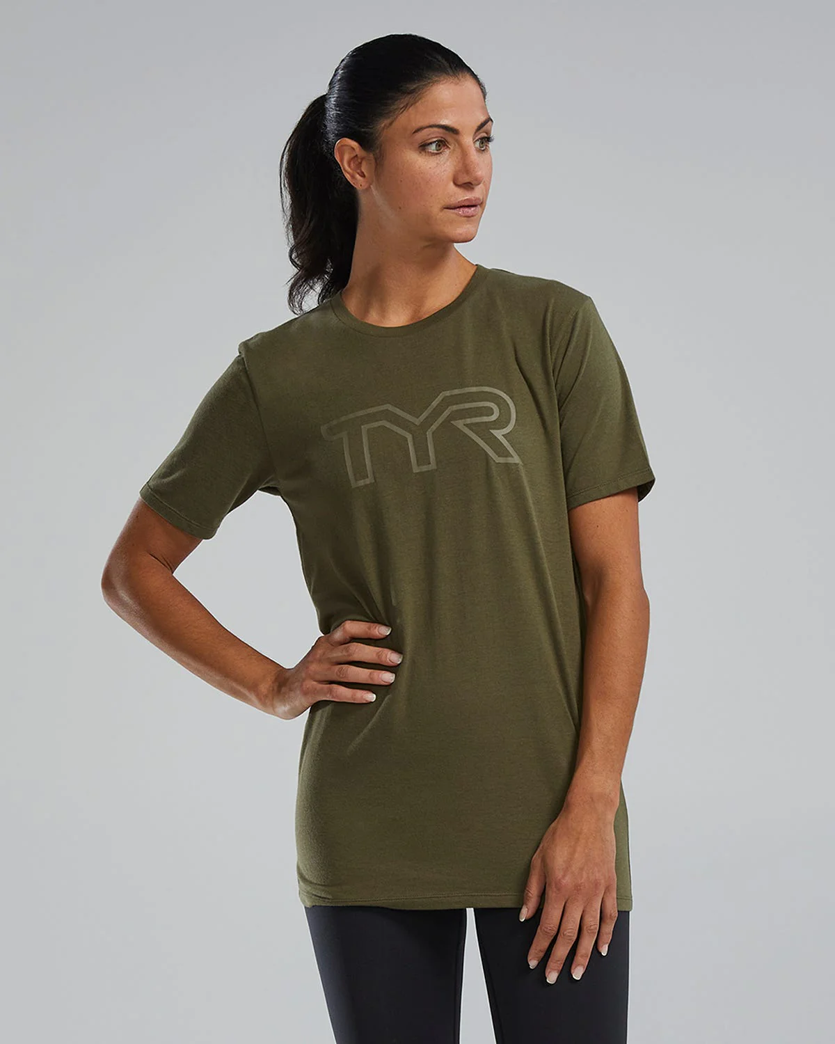 Women's Ultrasoft Lightweight Tri Blend Tech Tee - Big Logo - Image 25