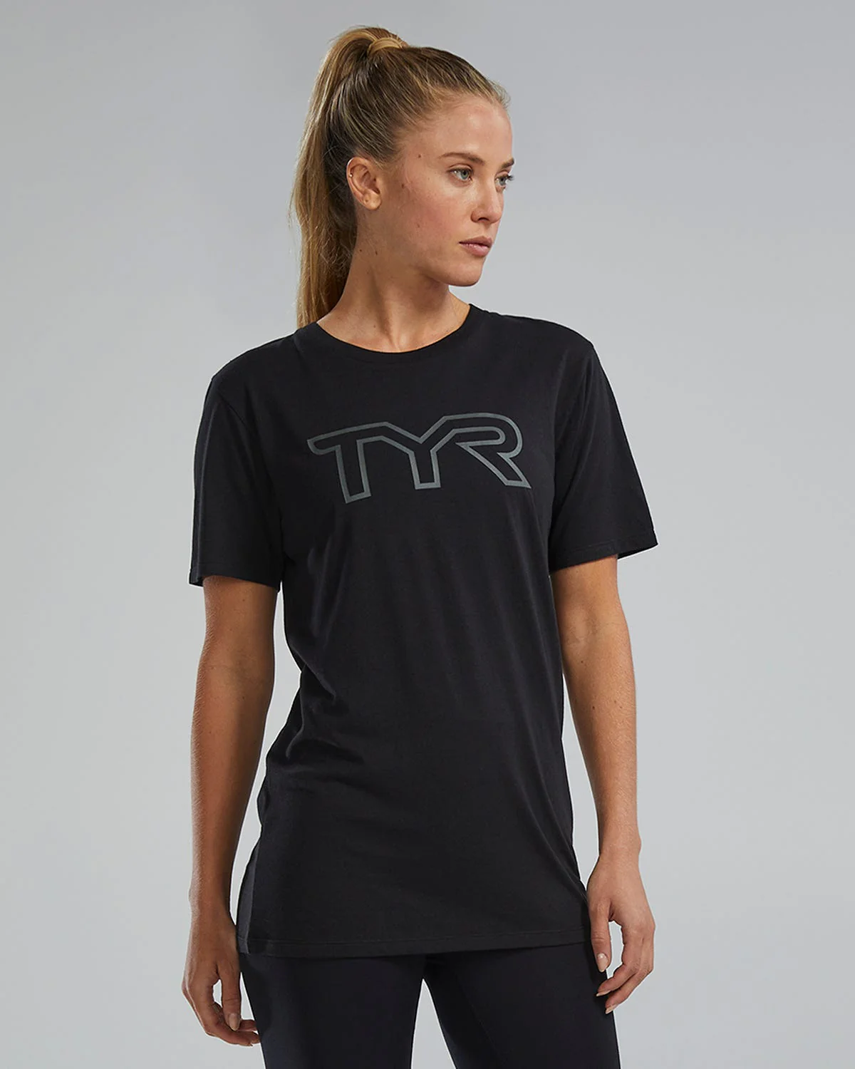 Women's Ultrasoft Lightweight Tri Blend Tech Tee - Big Logo - Image 4