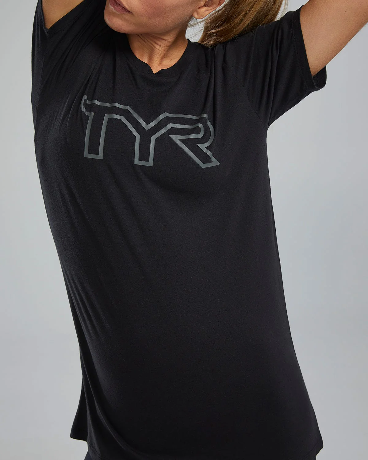 Women's Ultrasoft Lightweight Tri Blend Tech Tee - Big Logo - Image 8